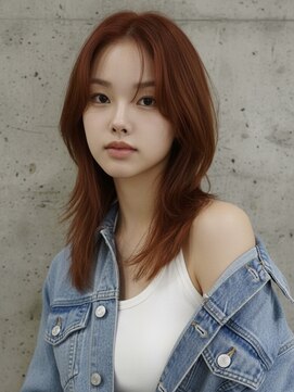 エイチ ウルフカット 大阪梅田(811) フェイスフレーミングルーツカラー天使の羽バングネオウルフボブ