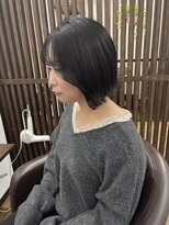 ルルズ(LULUS)&nbsp;京都駅ボブヘアショートボブ外ハネボブグレーブラックグレージュ