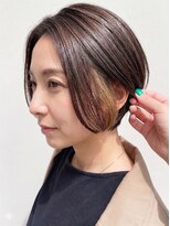 アドラーブル はなみずき店(adorable)&nbsp;40代50代◎ハイライト白髪ぼかしふんわり大人ショート