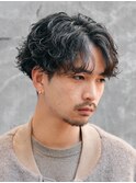 新橋メンズパーマツイストスパイラルパーマ波巻きニュアンス