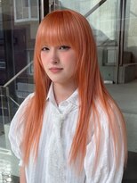 ヲタク 渋谷 代官山 恵比寿(wotaku.) パステルオレンジハイトーンケアブリーチトリプルカラー暖色ヘア