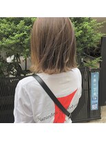 アンユージュアル(unusual)&nbsp;切りっぱなしBOB×シアベージュ