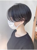 【morio 原宿】大人黒髪ハンサムショート　刈り上げ女子