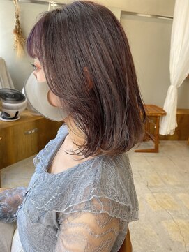 マロウ(mallow) 《花屋併設》ミルクティアッシュ/冬カラー@20代30代40代