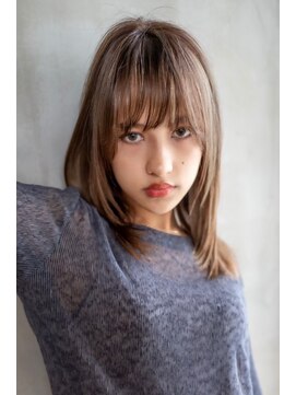 オースティン 調布アミックス(AUSTIN) 大人かわいい前髪セシルカットココアブラウンフリンジウェーブ