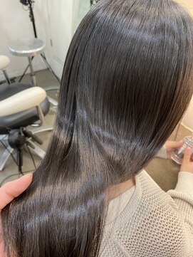 インデックスヘアー 錦糸町店(in'dex hair) 髪質改善グレージュカラーカーキベージュレイヤーロング錦糸町