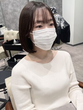 フォンド 津田沼(fond.) 柔らかい顔まわりカット×ラベンダーグレージュ