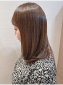 大人かわいい☆ツヤ髪ストレートロブ♪/縮毛矯正