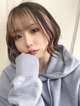 ロンドヴァリー 渋谷店(Lond vallee) イメチェン外ハネボブワイドバングホワイトブロンド美髪韓国