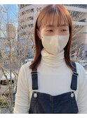 長めミディアムの外ハネスタイル