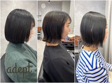 切りっぱなしボブ/外ハネボブ/くびれボブ[北千住/北千住駅/韓国/ボブ/レイヤーカット/顔まわり/髪質改善]