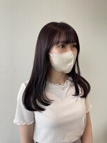 サラ ビューティー サイト 古賀店(SARA Beauty Sight)&nbsp;10代20代30代/顔周りレイヤー/暖色カラー/ピンクラベンダー