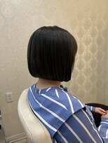 フレア(FLAiR) 20代30代透明感暗髪オリーブグレージュ丸みボブ
