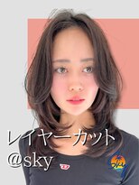 スカイ(SKY)&nbsp;透明感カラー/髪質改善/縮毛矯正/レイヤーカット/ダブルカラー