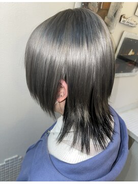 ボアビューティオリジナルアート boa beauty original art #ウルフカット #逆インナーカラー #シルバーカラー