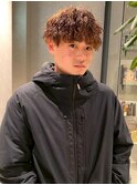 ツイストスパイラルパーマ ブラウンベージュ マッシュパーマ