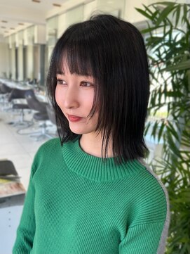 ハピネス 西大寺店(Happiness) ぱつっとボブ 顔まわりレイヤー 外はねボブ