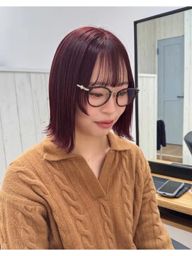 ワク 藤沢店(waku) ピンク レッド 髪質改善