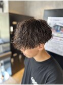 波巻きパーマ