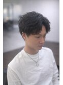 シャドウパーマ×ナチュラルセンターパート