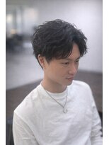 Men's BARBER UNREAL【メンズバーバーアンリアル】【4月上旬NEW OPEN（予定）】&nbsp;シャドウパーマ×ナチュラルセンターパート