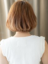 カバーヘアアンドスパ ブリス 浦和(COVER HAIR&SPA bliss) 逆アンブレラカラーコーラルベージュかきあげボブX浦和20代30代