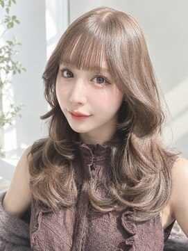 シンク オモテサンドウ(sync omotesando) アッシュベージュ/ハニーベージュ/レイヤーカット/韓国ヘア