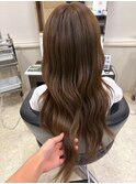 ブリーチ無しダブルカラーで柔らかミントベージュ