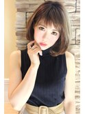 大人可愛いひし形ボブ耳かけワンカールボブ