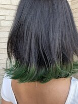 オル(Olu)&nbsp;【MASAYA】黒髪×外ハネボブ×モスグリーン