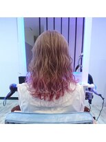 ヘアーディア(Hair...DiA) ミルクティーベージュ×裾カラー/カシスピンク[伊勢崎]