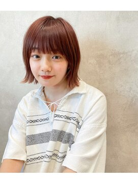 メゾンドイギー(MAISON de IGGY) ぷつっと切りっぱなしbob＊チェリーブラウン/イメチェン/モード