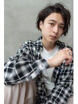 オースティン 流山おおたかの森(AUSTIN)&nbsp;ツイストパーマ七三オールバックマッシュウルフスリークショート