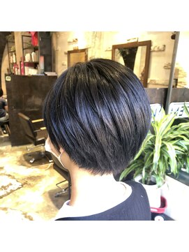 ナチュラルハイセンスプラス(natural high sense+plus) グレージュカラー　クール系ショートボブ