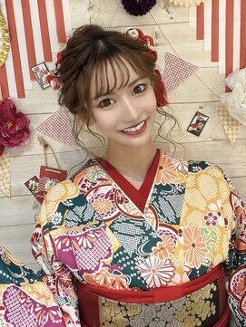 ヘアメイク エンカレッジ(HAIR MAKE encourage) お着物ヘア レトロなルーズアップ