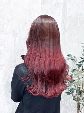 デミヘアー(Demi hair) ボルドーワインレッド×ヨシンモリ