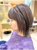 20代30代/ソフトウルフ/ダブルカラー/ローライト/細めハイライト