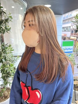 ヘアーアンドメイク ビス(HAIR&MAKE bis) ブリーチありカラー／インナーカラー／ミルクティー/ピンク