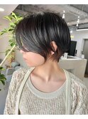 ショートカット髪質改善白髪ぼかしハイライト白髪染めリタッチ