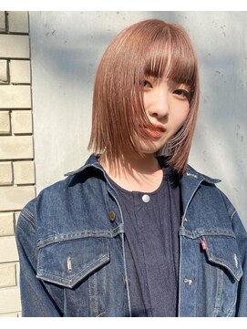 クプラ(Qpula) 透明感ベージュ / 顔まわりカット／ブリーチなしダブルカラー