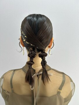 プルクラ ロッポンギ(Pulchra ROPPONGI) タイトツイン編み下ろしアレンジ