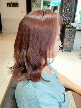 ヘアリゾート粋 ティガ 池袋店(tiga) 艶髪ローズブラウン/透明感/髪質改善/ミディアムレイヤー