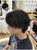 ツイストスパイラルパーマ×メンズウルフ/名古屋/名駅