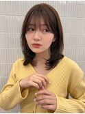 イメチェン小顔レイヤーワイドバングラテベージュ美髪髪質改善1