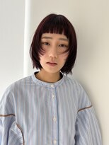 スリー スタンド(THREE STAND) 大人可愛いワイドバング/ワインレッド/ボブレイヤー/ボブウルフ