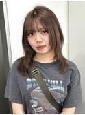 ヘーゼルベージュ　ブリーチなしダブルカラー　レイヤーカット