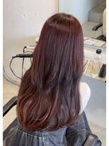 ティム(tim)&nbsp;赤髪/ブリーチなし赤/ワインレッド/ブリーチなしダブルカラー