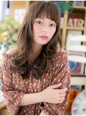 ミルクティーアッシュ小顔韓国風毛先パーマc7志木10代20代30代