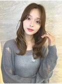 オリーブグレー/ボブ/顔周り/小顔/レイヤー/髪質改善/縮毛矯正