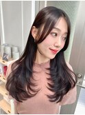 20代30代40代韓国ヨシンモリ顔周りレイヤーナチュラルブラウン